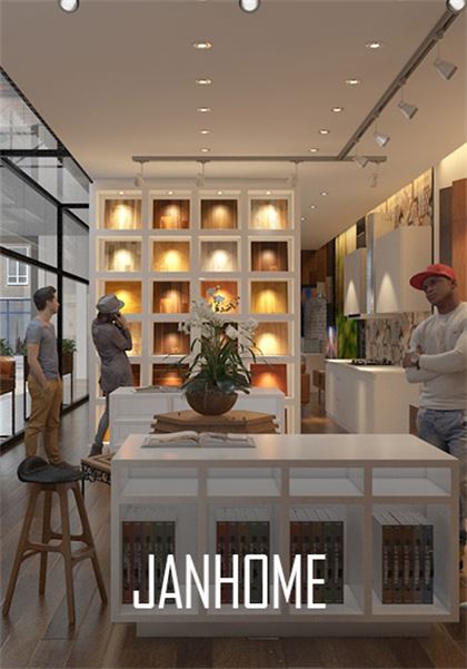 Thiết kế nội thất showroom nội thất JANHOME