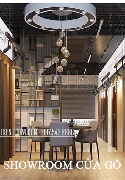 Thiết kế nội thất showroom cửa gỗ