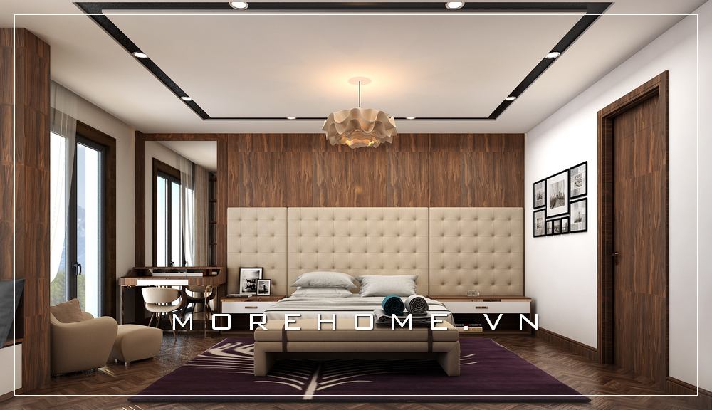 Trang trí phòng ngủ ấn tượng với mẫu giường ngủ biệt thự hiện đại
